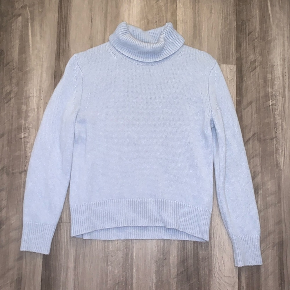Wilfred Light Blue Cashmere Turtle Neck Sweater